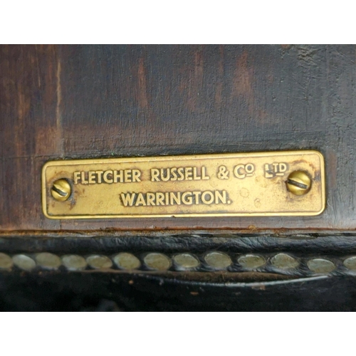 10 - Victorian foot-operated air or gas pump made by Fletcher Russell & Co, Warrington. Originally used i... 
