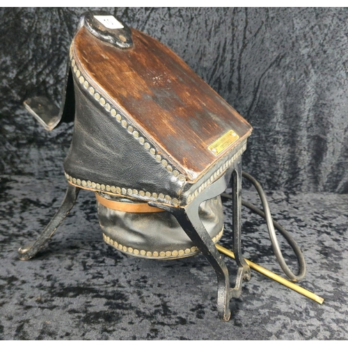 10 - Victorian foot-operated air or gas pump made by Fletcher Russell & Co, Warrington. Originally used i... 