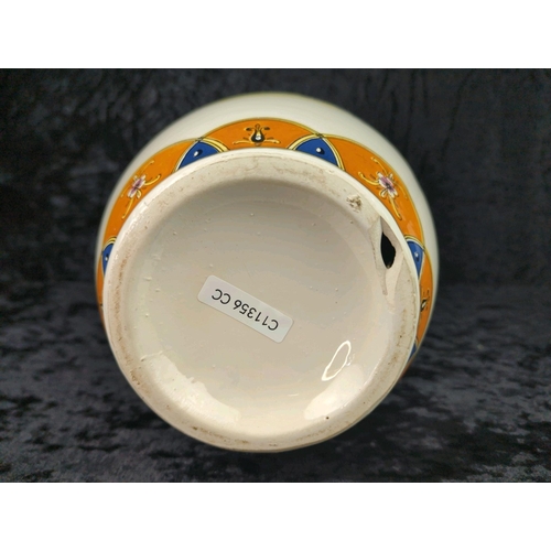 11 - Large decorative Japanese Satsuma-style ceramic vase. Hole/crack to base. Approx H46cm.