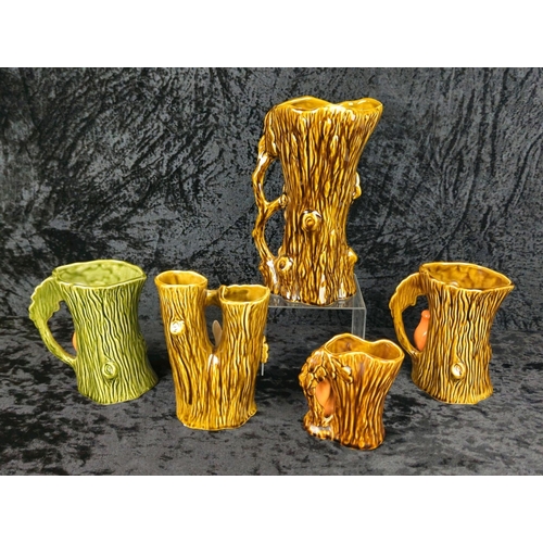 22 - Five vintage c1950s SylvaC woodland jugs and vase with cute squirrel and rabbit figurines. Tallest a... 