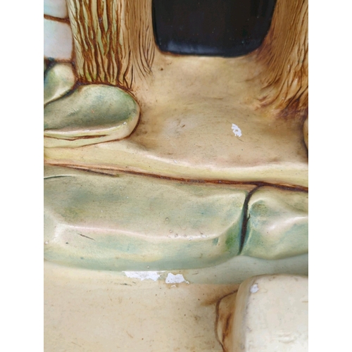 23 - Large two-piece, hand-painted vintage PenDelfin ‘The Large House’ ceramic ornament. Approx H54cm.
