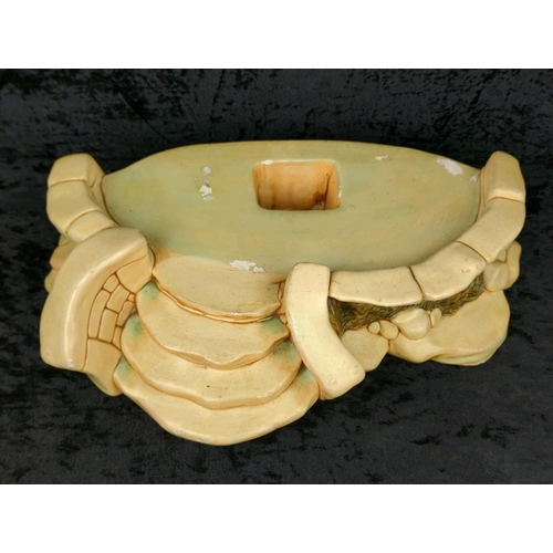 23 - Large two-piece, hand-painted vintage PenDelfin ‘The Large House’ ceramic ornament. Approx H54cm.