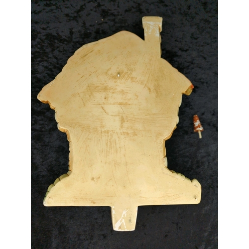 23 - Large two-piece, hand-painted vintage PenDelfin ‘The Large House’ ceramic ornament. Approx H54cm.