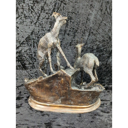 33 - French 19th-century bronze sculpture of mountain goats, likely crafted from the same cast as the fam... 