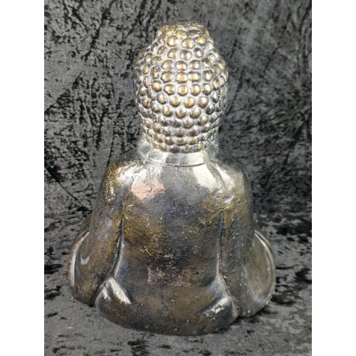 38 - Large black plaster Buddha ornament. Approx H30cm.