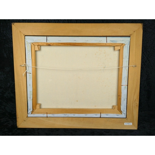 40 - Framed acrylic painting of an historical nautical scene. Frame approx H53 x 63cm.
