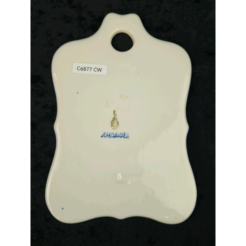 45 - Vintage hand-painted blue and white porcelain (probably Russian) cheese board, approx H24cm.