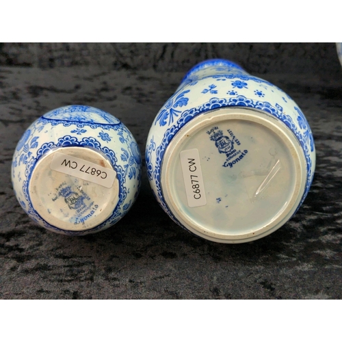 46 - Three pieces of antique blue and white German ceramics - a Franz Anton Mehlem (Royal Bonn) bowl, and... 