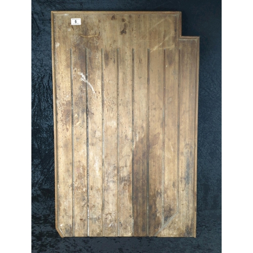 6 - Large antique wooden draining board - ideal for creating farmhouse kitchen style. Approx W92 xD59cm.