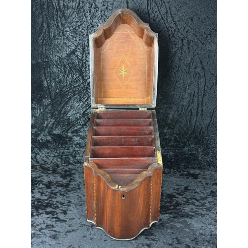 Antique mahogany stationery or letter box with inlaid satinwood star ...