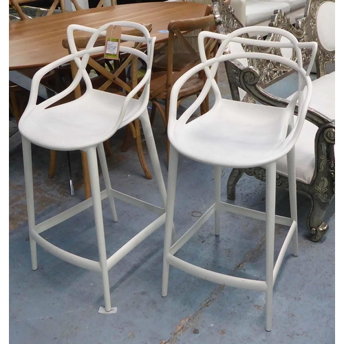 15 - KARTELL MASTERS BAR STOOLS, a pair, by Philippe Starck, 100cm H. (slight faults)