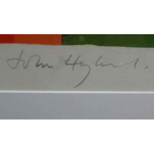 157 - JOHN HOYLAND RA 'Small Swiss Green', 1968, lithograph in colours, on BFK Rives paper, signed in penc... 