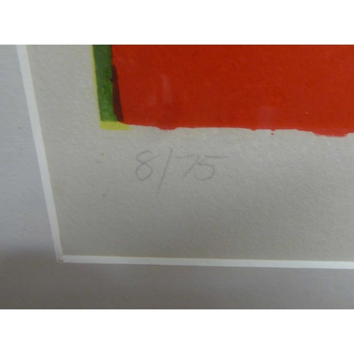 157 - JOHN HOYLAND RA 'Small Swiss Green', 1968, lithograph in colours, on BFK Rives paper, signed in penc... 