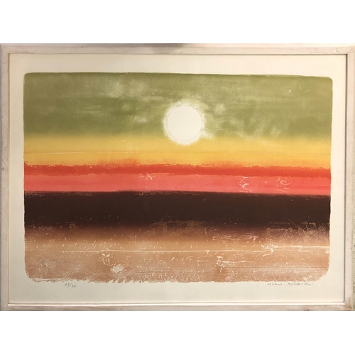160 - MICHAEL ROTHENSTEIN ARA (1908-1993) 'Sunset at 36,000 feet', lithograph and intaglio print in 7 colo... 