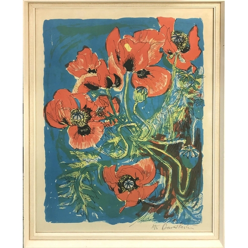 167 - DAVID KOSTER (1926-2014) 'Poppies', lithograph, signed and numbered, 76cm x 55cm, framed.