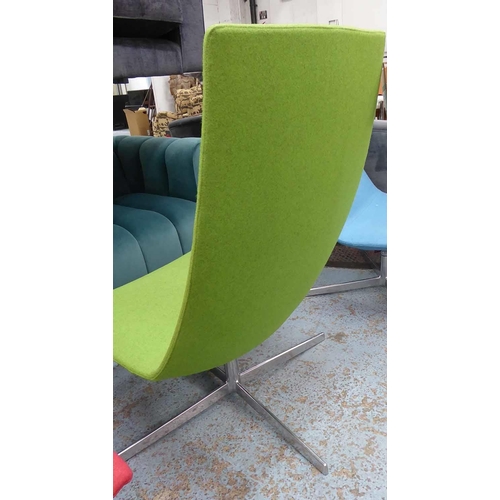 38 - ARPER CATIFA 70 LOUNGE CHAIR, by Alberto Lievore, Jeannette Altherr and Manuel Molina, green finish,... 