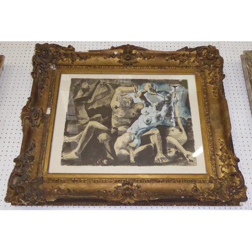 141 - PABLO PICASSO 'Bacchanal', 1975, lithograph and pochoir, edition of 2000, Spadem, 45cm x 60cm, frame... 