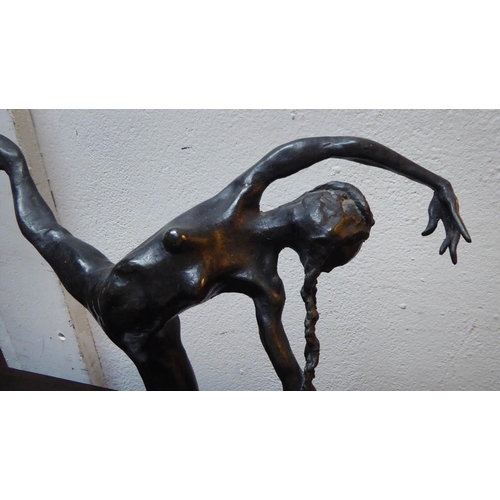 426 - 20TH CENTURY SCHOOL, ballerina, bronze, 34cm H.