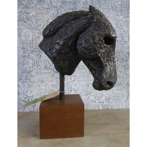 427 - 20TH CENTURY SCHOOL, equine portrait, ceramic, 40cm H.