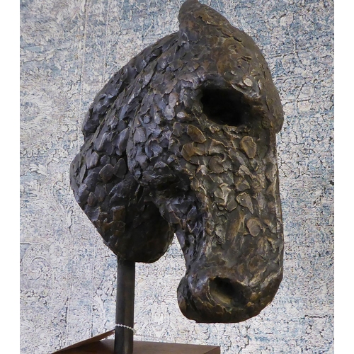 427 - 20TH CENTURY SCHOOL, equine portrait, ceramic, 40cm H.