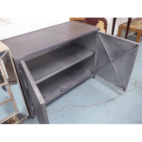 45 - SIDE CABINET, industrial style, 102cm x 46cm x 72cm.