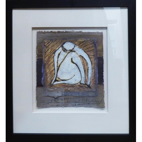 133 - JANN ROWLEY (Australian b.1941) 'Nude Studies', a set of four mixed media on paper, individually sig... 