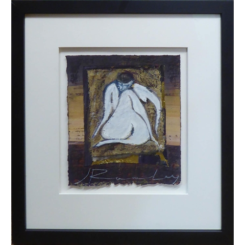 133 - JANN ROWLEY (Australian b.1941) 'Nude Studies', a set of four mixed media on paper, individually sig... 