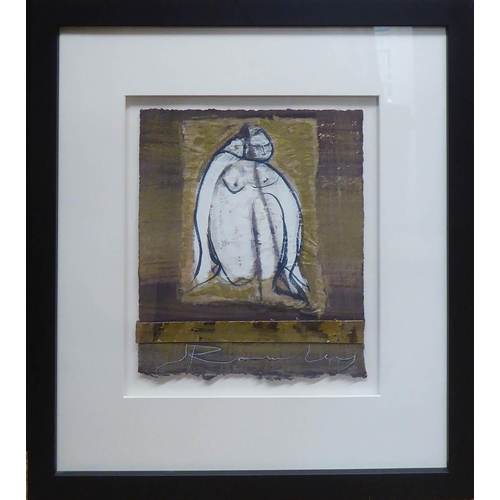 133 - JANN ROWLEY (Australian b.1941) 'Nude Studies', a set of four mixed media on paper, individually sig... 