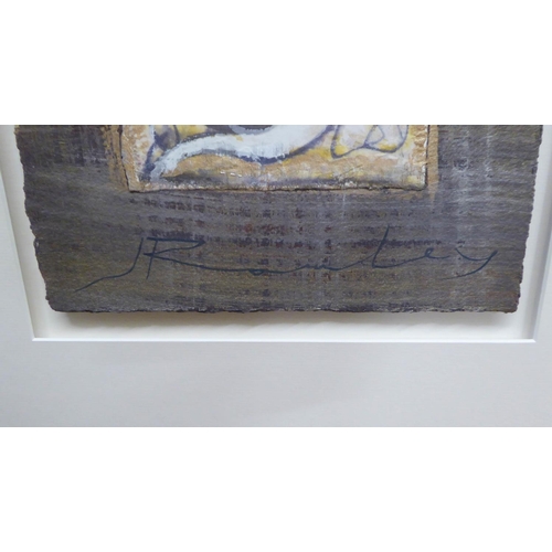 133 - JANN ROWLEY (Australian b.1941) 'Nude Studies', a set of four mixed media on paper, individually sig... 