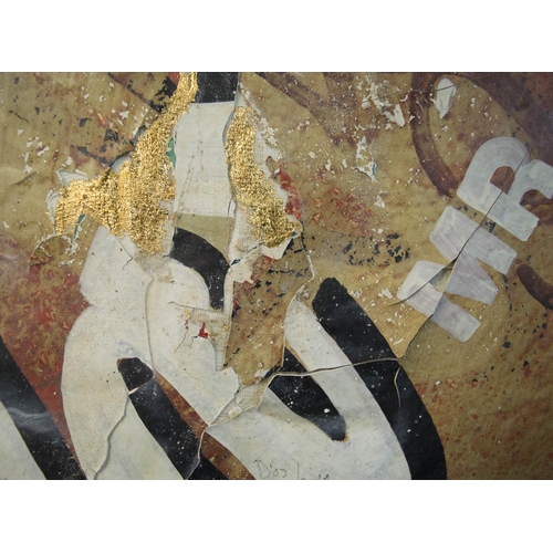 135 - ALFREDO ROMERO (Contemporary Spanish) 'Coca Cola', strappo, gold leaf, and graffiti on cotton canvas... 