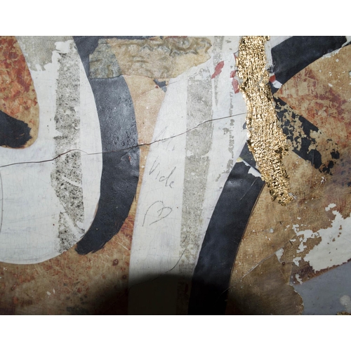 135 - ALFREDO ROMERO (Contemporary Spanish) 'Coca Cola', strappo, gold leaf, and graffiti on cotton canvas... 