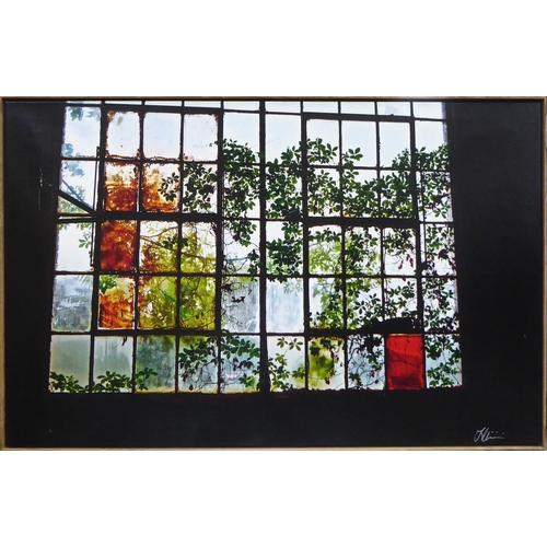 141 - LOUIS OLIVIERI (NY photographer) 'Ruin Porn', photographic print on canvas, signed lower right, 82cm... 