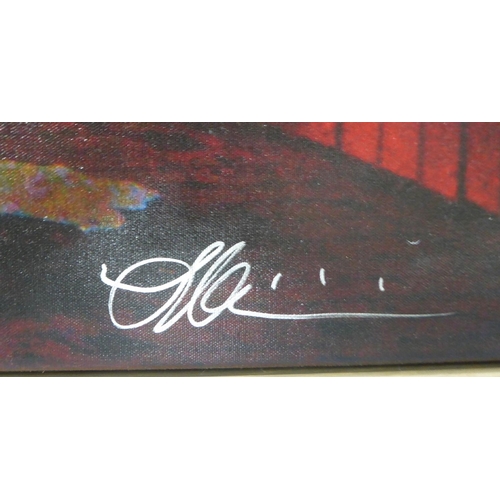 142 - LOUIS OLIVIERI (NY photographer) 'Derelict Warehouse', photographic print on canvas, signed lower ri... 