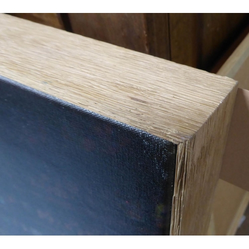 142 - LOUIS OLIVIERI (NY photographer) 'Derelict Warehouse', photographic print on canvas, signed lower ri... 