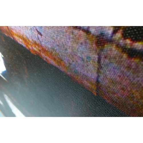 142 - LOUIS OLIVIERI (NY photographer) 'Derelict Warehouse', photographic print on canvas, signed lower ri... 