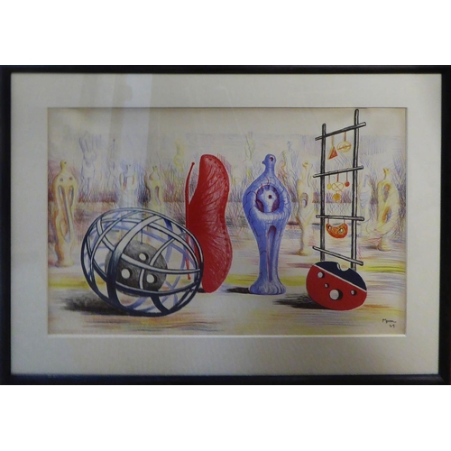 148 - HENRY MOORE 'Sculptural Objects', 1949, lithograph, published by School Prints Ltd, printed in Great... 