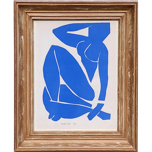 156 - HENRI MATISSE 'Nu Blue IX', original lithograph from the 1954 edition, after Matisse's cut outs, sig... 