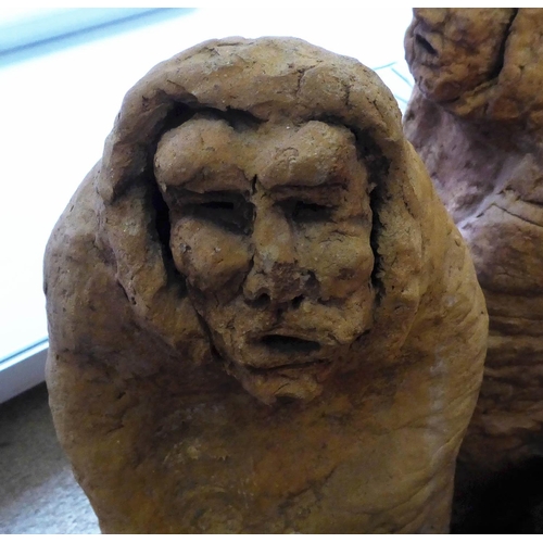 166A - SRI LANKAN SCHOOL 'Five Figures in Circle', terracotta sculpture, 45cm x 50cm x 45cm.