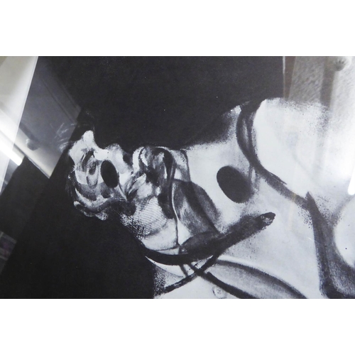 69 - FRANCIS BACON 'Study for a Portrait' and ‘Personnage Couché’, monochromes, each 37cm x 27cm, framed ... 