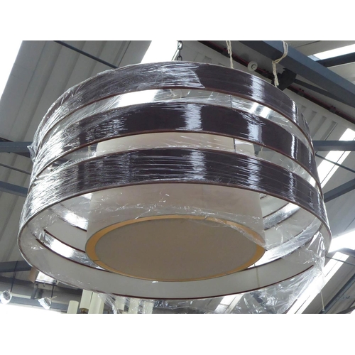 90 - CEILING LIGHT, contemporary three ring design, 90cm Diam.