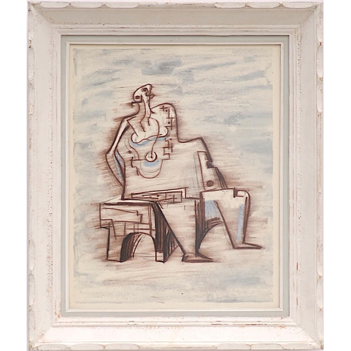 112 - HENRY MOORE 'Seated Figure', 1958, off set lithograph, framed and glazed.