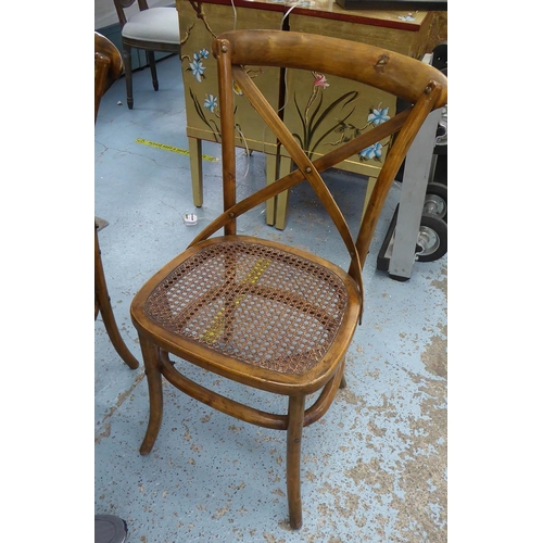 39 - DINING CHAIRS, a set of six, 1920's French style, caned seats. 89cm H. (6)