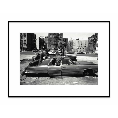 105 - ELI REED 'Kids on the Car - A Long Walk Home', Banksy flags appropriated image, limited edition of 5... 