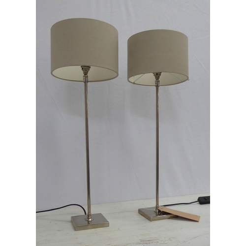 12 - PORTA ROMANA TABLE LAMPS, a pair, with shades, 58cm H. (2)