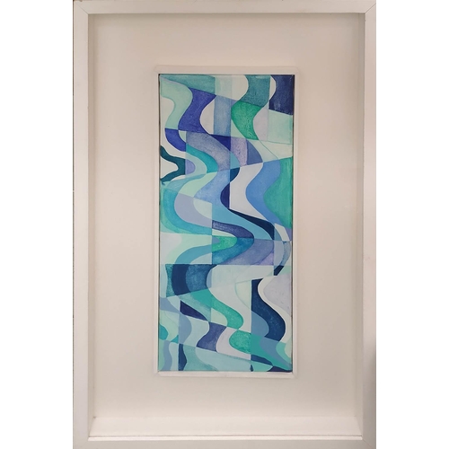 79 - BRIDGE JOHNS 'Abstract', oil on canvas, 70cm, framed.