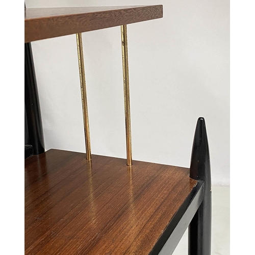 92 - E GOMME FOR G PLAN, 1950's 'Librenza', teak and black painted with gilt metal supports, 106cm W x 97... 