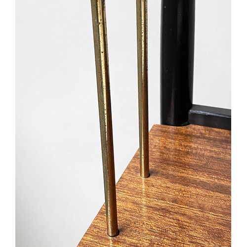 92 - E GOMME FOR G PLAN, 1950's 'Librenza', teak and black painted with gilt metal supports, 106cm W x 97... 