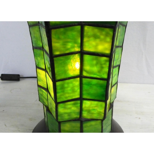 634 - TIFFANY STYLE TABLE LAMP, 49cm H.