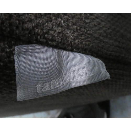 60 - TAMARISK SOFA, brown fabric upholstered finish, 200cm W.