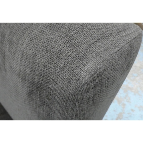 60 - TAMARISK SOFA, brown fabric upholstered finish, 200cm W.